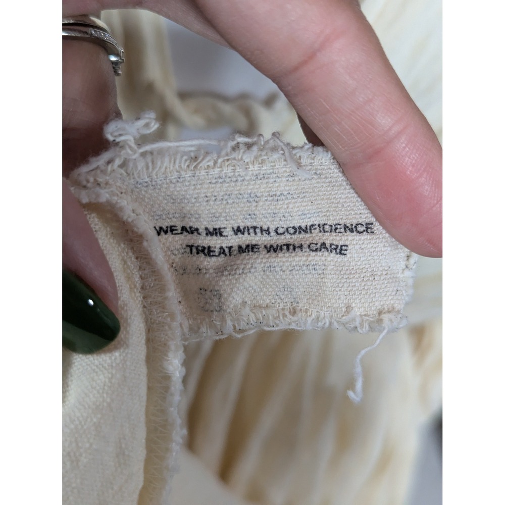 A Perfect Nomad Organic Cotton Wild Heart Long Sleeve Maxi Dress‎ Milk Cream OS - Picture 8 of 9